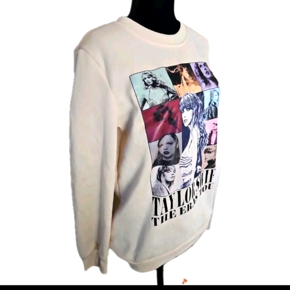 Taylor Swift Womens The Eras Tour Cream Sweatshirt S - Picture 7 of 12